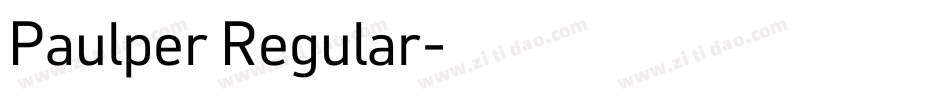 Paulper Regular字体转换